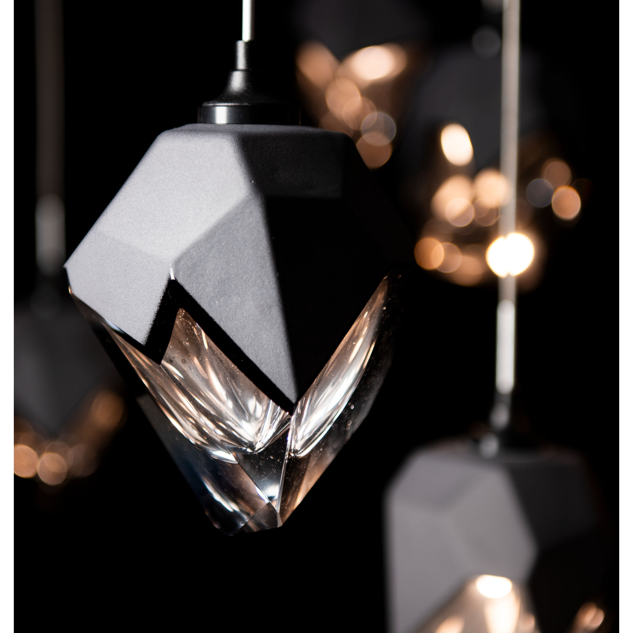 Chrysalis 10 Light 37.2 inch Black Mobile Pendant Ceiling Light in Black Crystal, Small