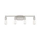 Industrial 4 Light 27 inch Brushed Nickel Bathroom Vanity Light Wall Light