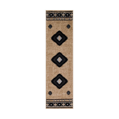 Vivian 91 X 26 inch Black Rug, Runner