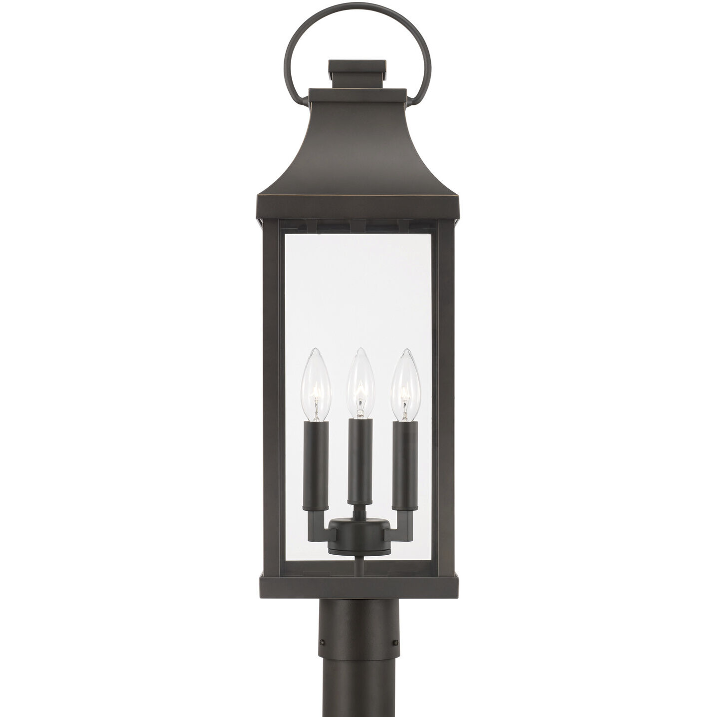 Bradford 3 Light 27 inch Oiled Bronze Outdoor Post Lantern