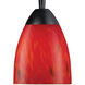 Celina 22 inch 60 watt Red with Dark Rust Swingarm Sconce Wall Light