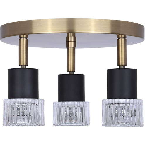 Elsee 3 Light Black/Gold Track Lighting Ceiling Light