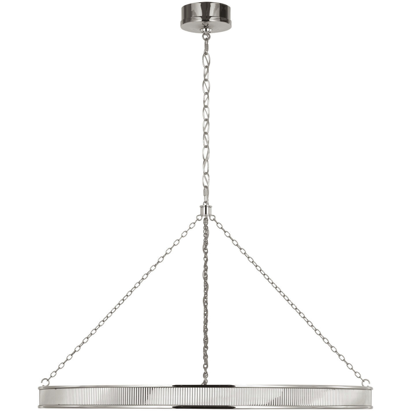 Marie Flanigan Menil LED 40 inch Polished Nickel Ring Chandelier Ceiling Light