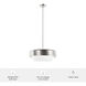 Station 3 Light 18 inch Brushed Nickel Pendant Ceiling Light, Large