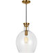 TOB by Thomas O'Brien Vaso 1 Light 12 inch Burnished Brass Pendant Ceiling Light