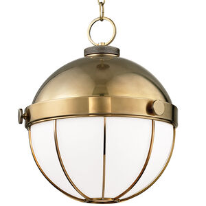 Sumner 1 Light 14 inch Aged Brass Pendant Ceiling Light