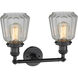 Franklin Restoration Chatham LED 16 inch Matte Black Bath Vanity Light Wall Light in Clear Glass, Franklin Restoration