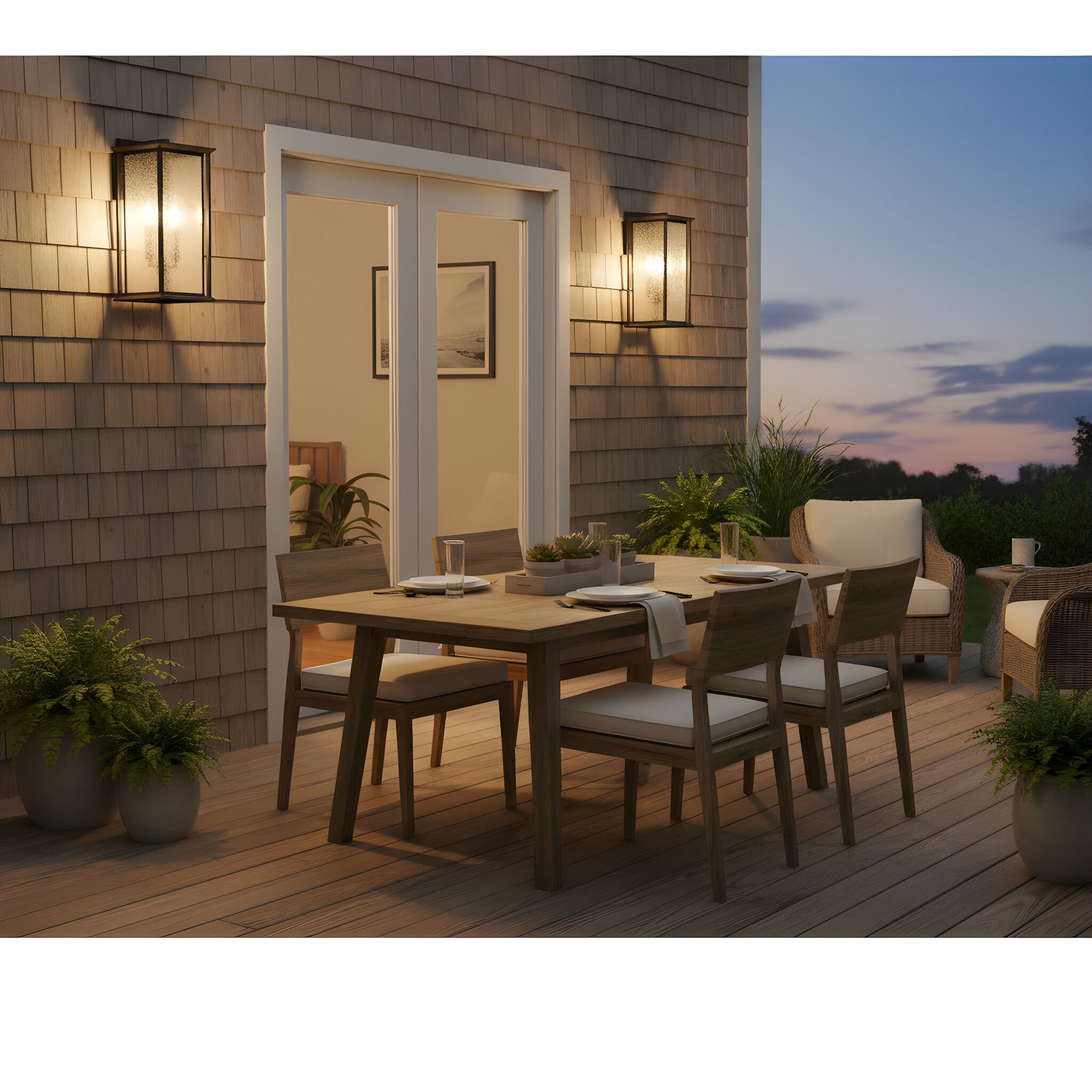 Audley 2 Light 20 inch Antique Bronze Outdoor Wall Lantern in Distressed Seeded Glass, Large