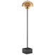 La Rue 36 inch 7 watt Brushed Brass and Black Table Lamp Portable Light