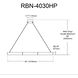 Reuben LED 40 inch Polished Chrome Horizontal Pendant Ceiling Light