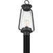 Sutton 1 Light 19 inch Speckled Black Outdoor Post Lantern, Large