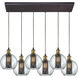 Bremington 6 Light 30 inch Oil Rubbed Bronze with Tarnished Brass Multi Pendant Ceiling Light, Configurable