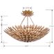 Broche 6 Light 24.5 inch Antique Gold Semi Flush Ceiling Light