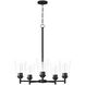 Westin 5 Light 24 inch Matte Black Chandelier Ceiling Light