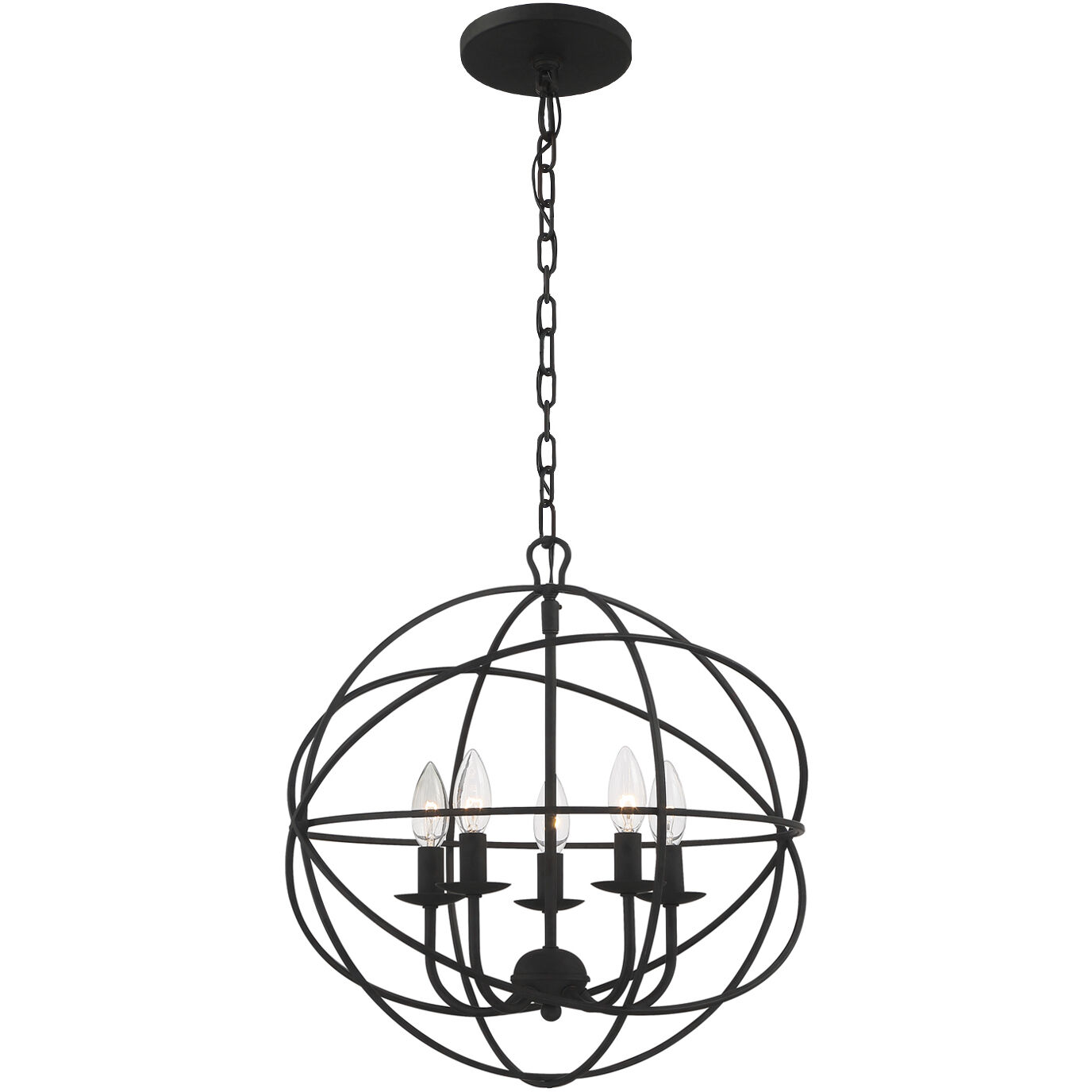 Somma Way 5 Light 17 inch Black Mini Chandelier Ceiling Light