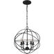 Somma Way 5 Light 17 inch Black Mini Chandelier Ceiling Light