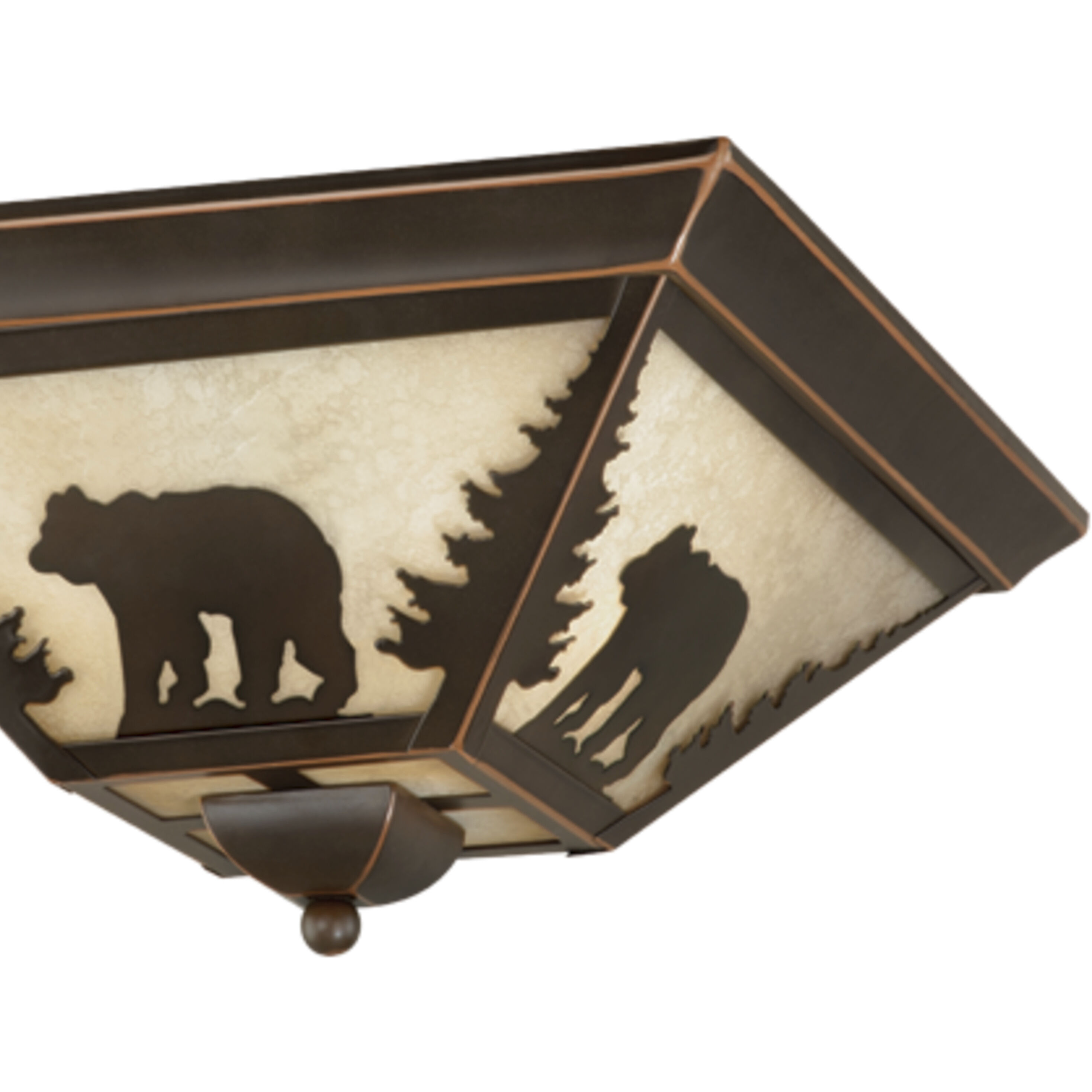 Bozeman LED 14 inch Burnished Bronze Flush Mount Ceiling Light