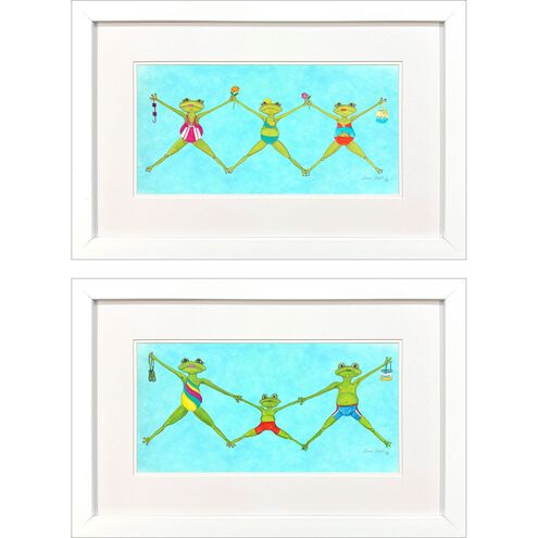 Summer Splash Blue and Green and Multi Framed Art