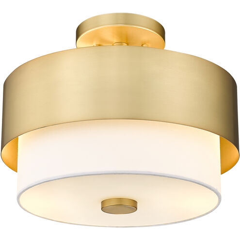 Counterpoint 2 Light 13 inch Modern Gold Semi Flush Mount Ceiling Light