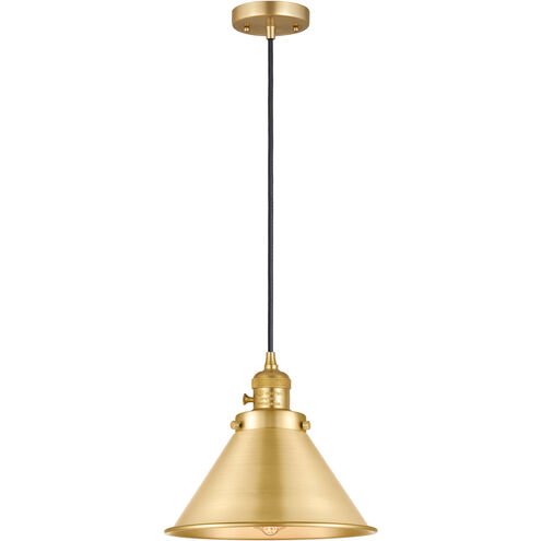 Franklin Restoration Briarcliff 1 Light 10 inch Black Antique Brass Mini Pendant Ceiling Light