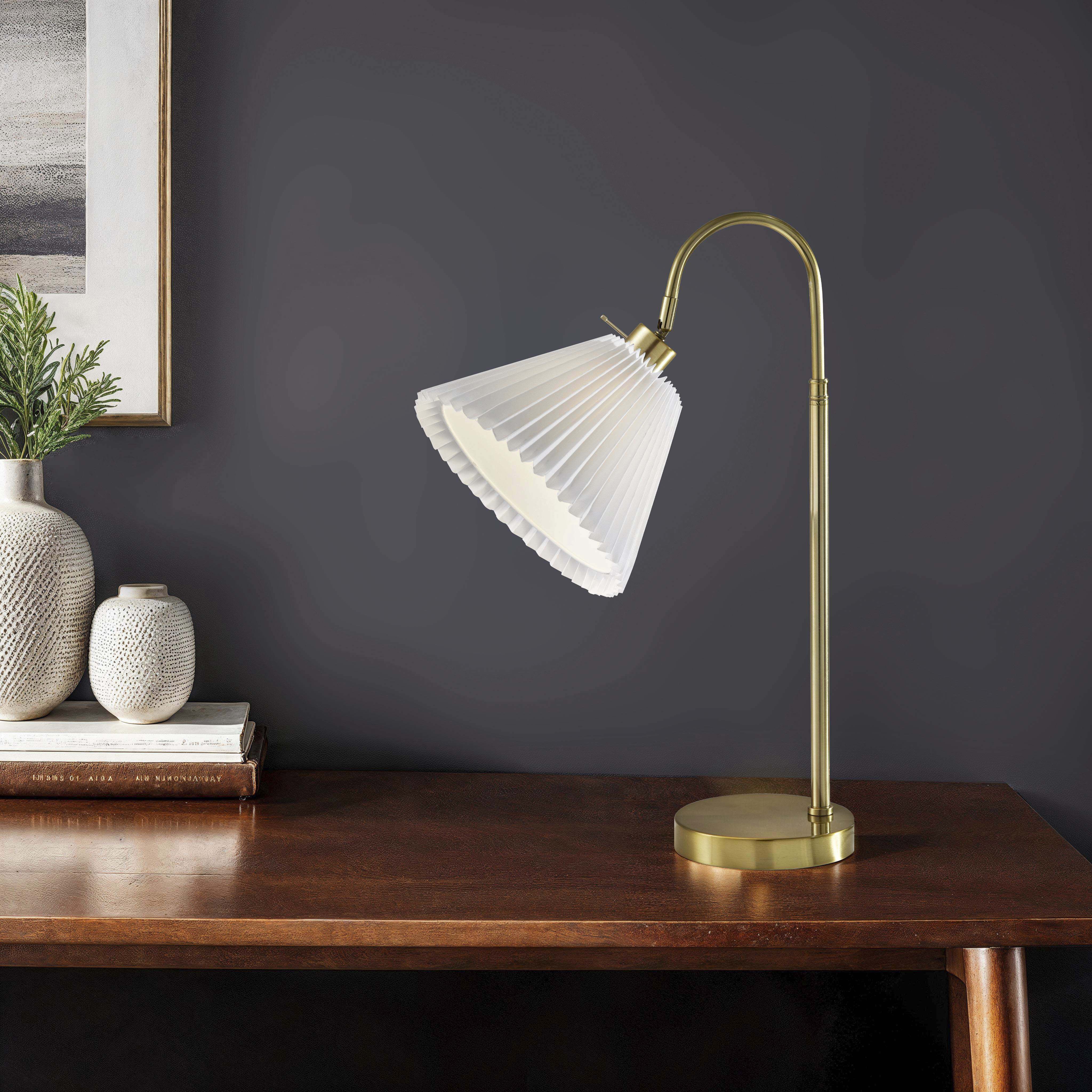 Thalia 25 inch 60.00 watt Antique Brass Table Lamp Portable Light, Simplee Adesso