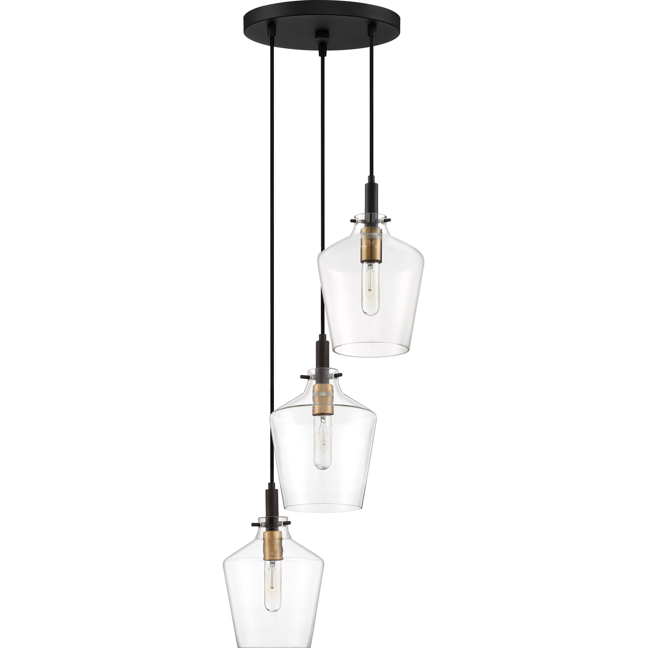 June 3 Light 13.75 inch Earth Black Pendant Ceiling Light