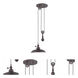 Jeremiah 1 Light 11.75 inch Aged Bronze Brushed Pulley Pendant Ceiling Light