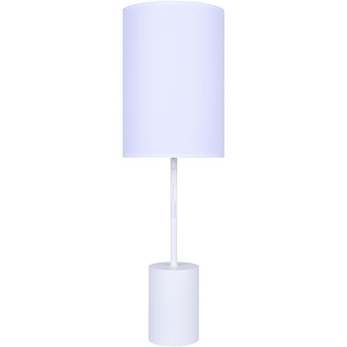 Flint 23 inch 60.00 watt White Table Lamp Portable Light