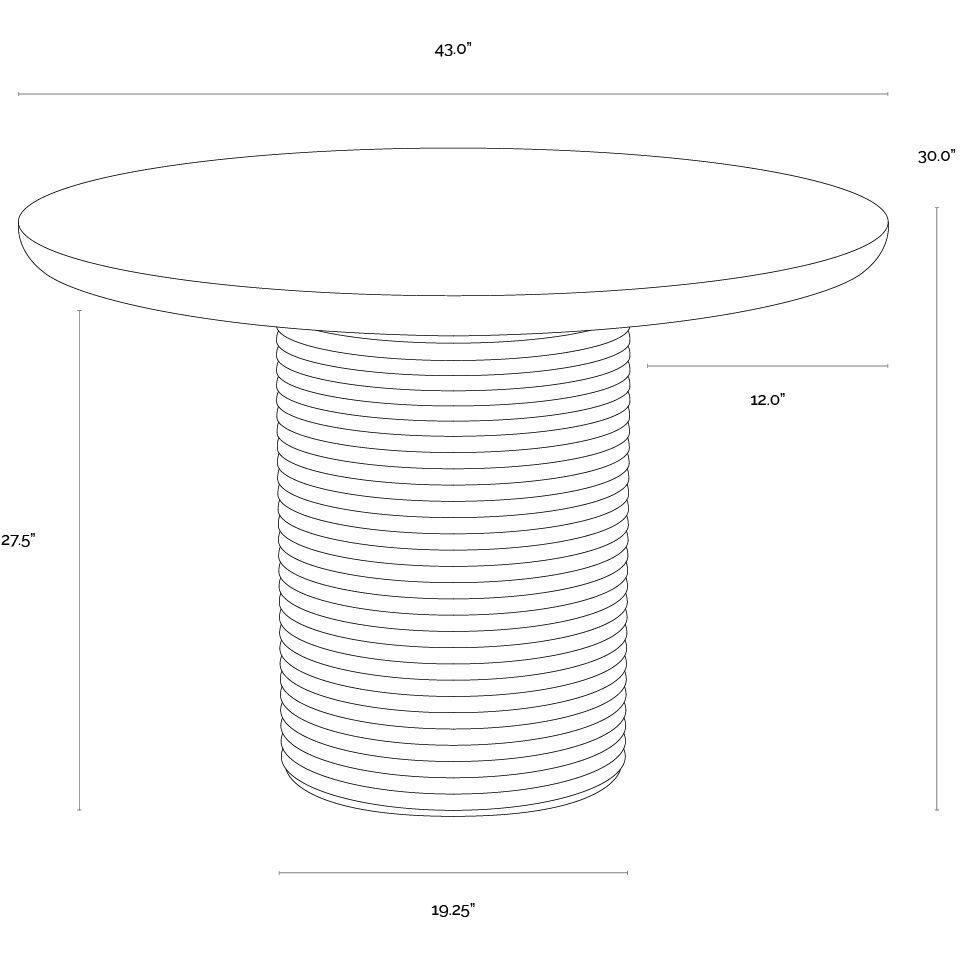 Riva 43 X 30 inch Travertine Look / Natural Outdoor Dining Table