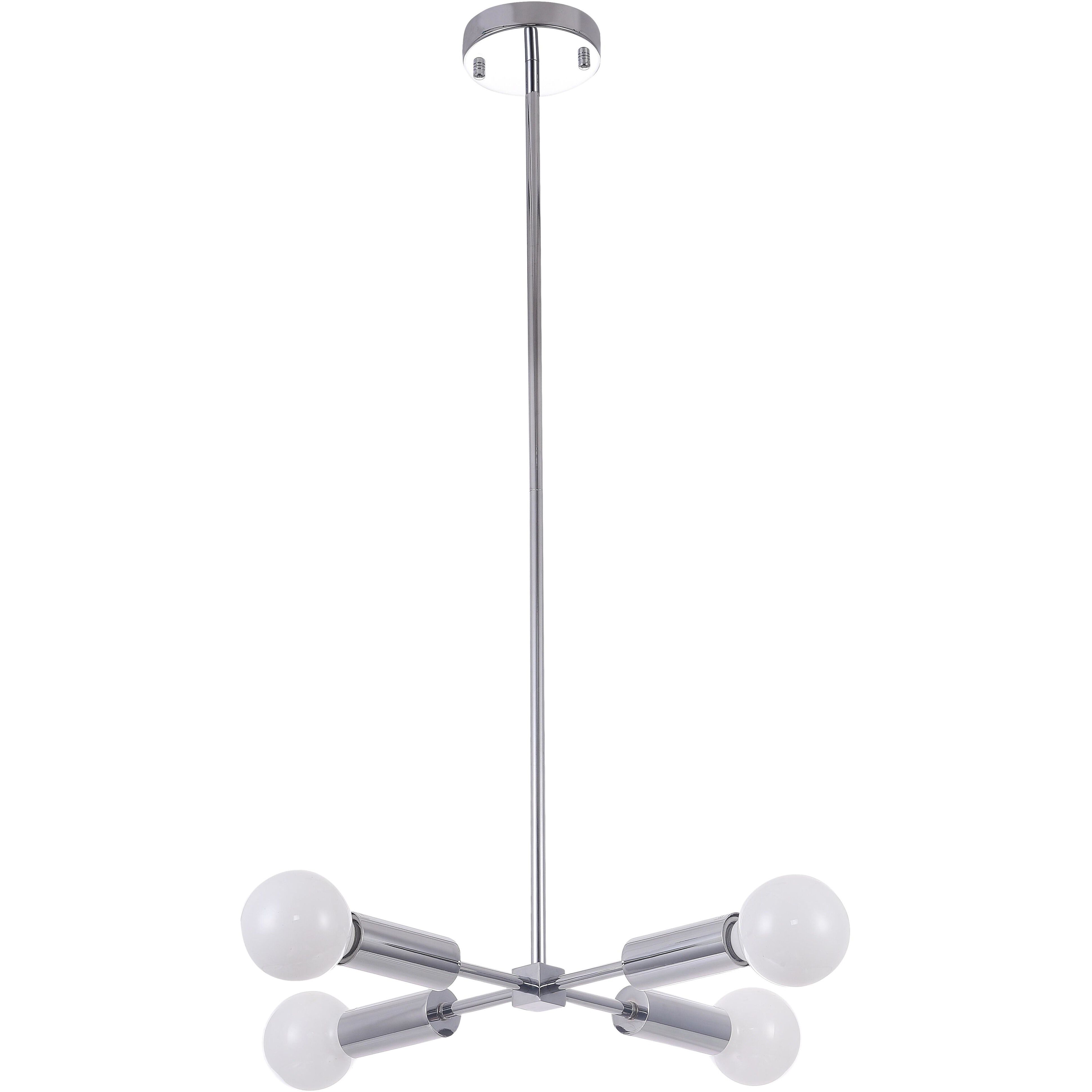 Canada 4 Light 15.75 inch Chrome Chandelier Ceiling Light