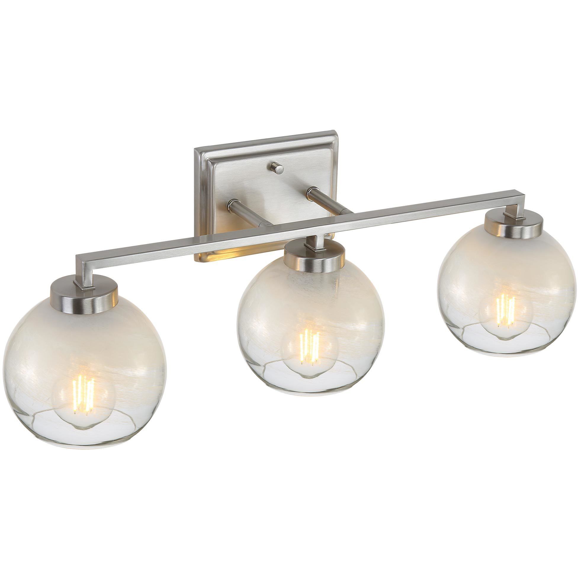 Yep Elliott Vanity Wall Light in Pewter, Clear Glass