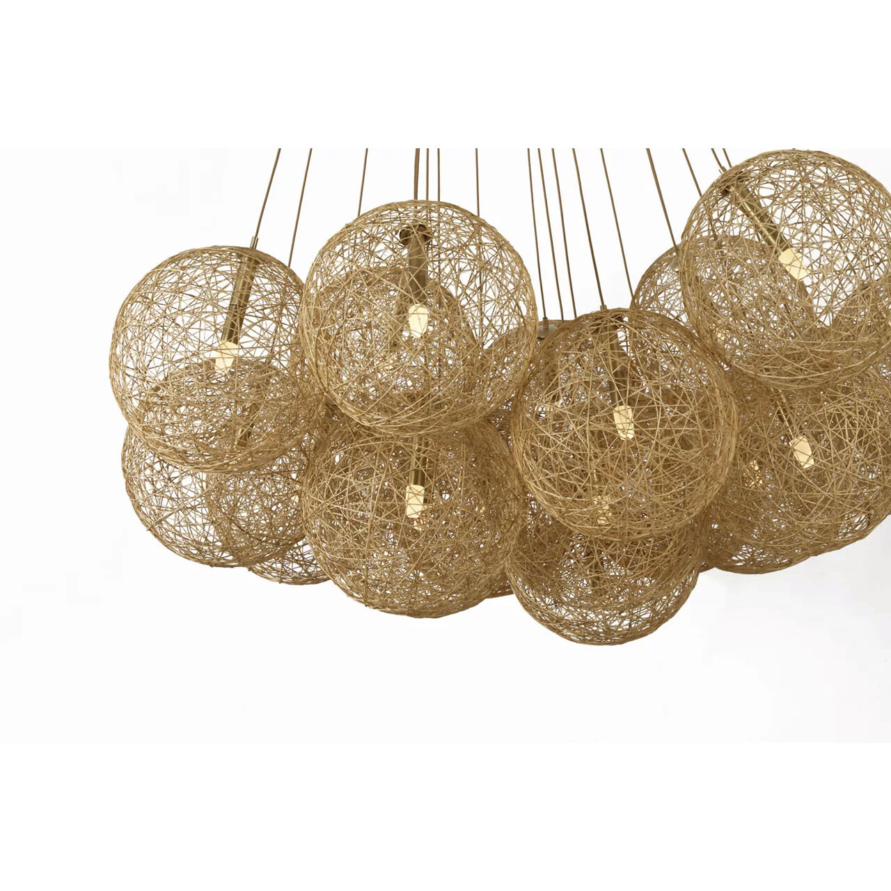 Marie Flanigan Barlow LED 38.75 inch Natural Jute Chandelier Ceiling Light