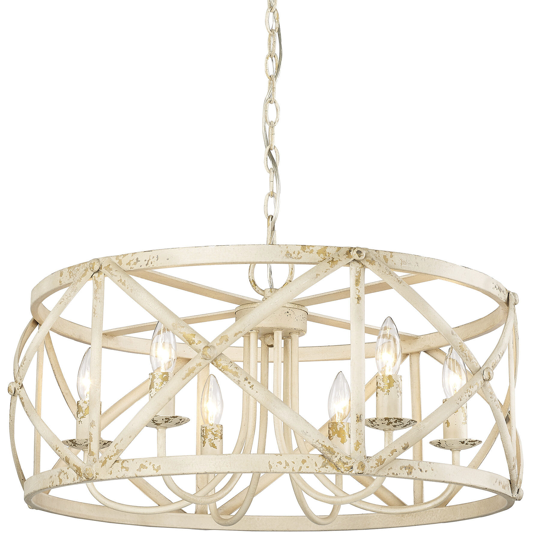 Alcott 26.13 inch 60.00 watt Antique Ivory Chandelier Ceiling Light