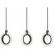 Halo Linear Pendant Ceiling Light in Black