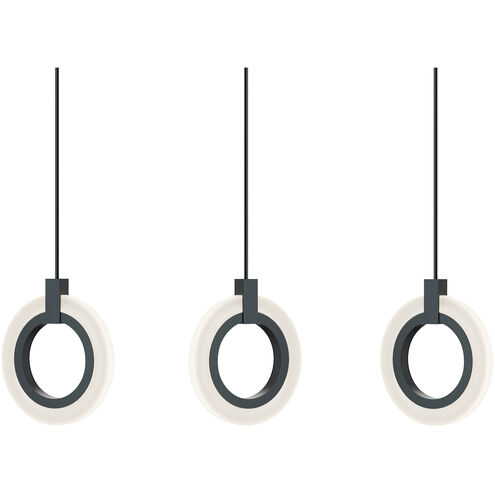 Halo Linear Pendant Ceiling Light in Black