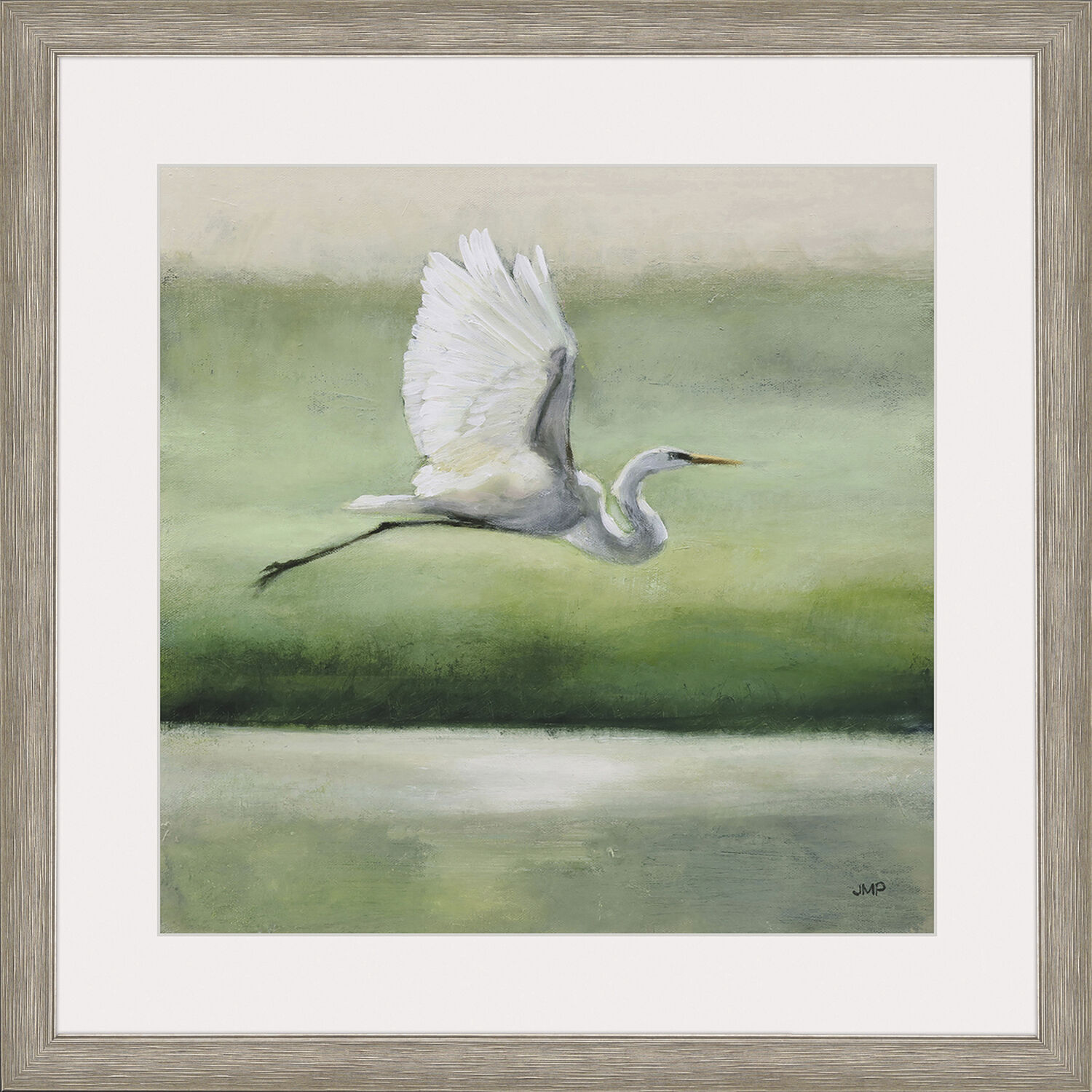 Animals Green and Neutral and White Framed Art