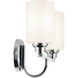 Gioe 2 Light 14.25 inch Chrome Vanity Light Wall Light