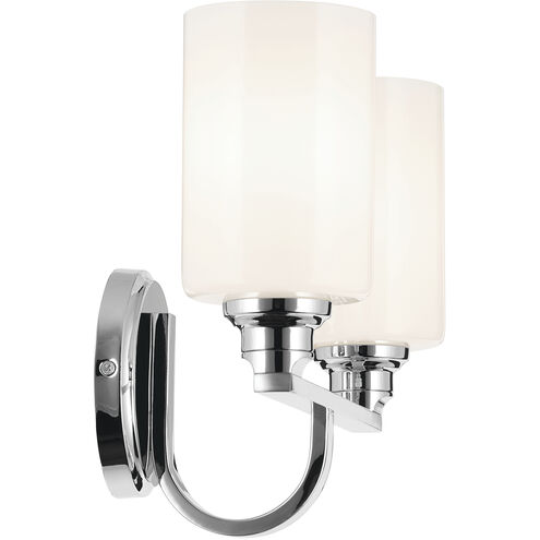 Gioe 2 Light 14.25 inch Chrome Vanity Light Wall Light