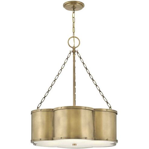 Chance 3 Light 22 inch Heritage Brass Indoor Chandelier Ceiling Light