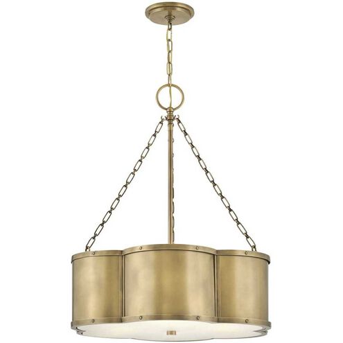 Chance LED 22 inch Heritage Brass Indoor Chandelier Ceiling Light