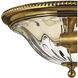 Cambridge LED 16.25 inch Burnished Brass Indoor Flush Mount Ceiling Light