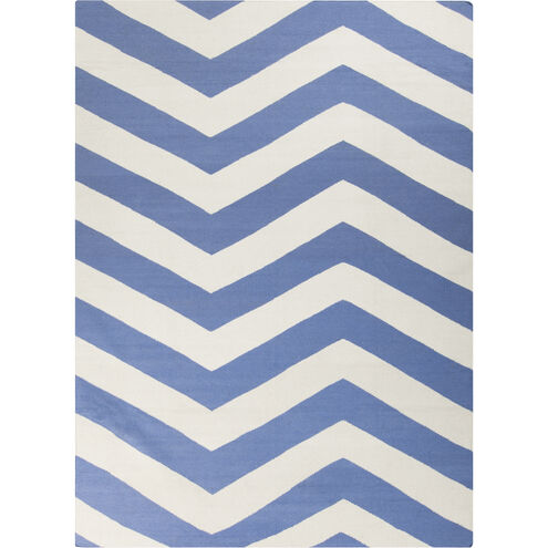 Frontier 132 X 96 inch White, Bright Blue Rug