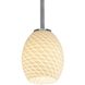 Brandy FireBird 1 Light 6 inch Brushed Steel Pendant Ceiling Light in White Firebird, Rod 