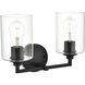 Mayson 2 Light 14 inch Black Bath Sconce Wall Light