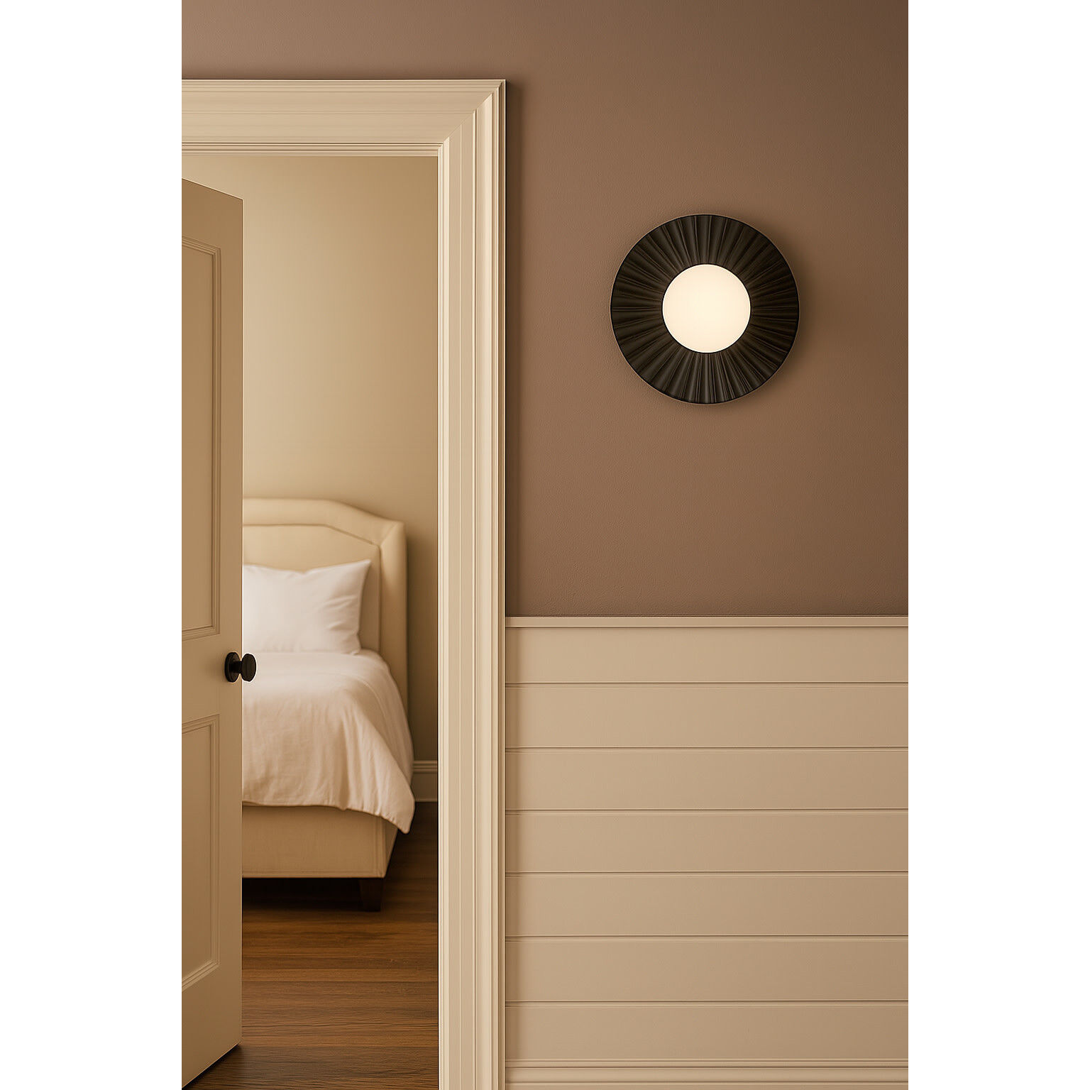 Stevie 1 Light 9.75 inch Black Flush Mount Ceiling Light, Small