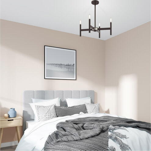 Copenhagen 4 Light 20 inch Bronze Mini Chandelier Ceiling Light