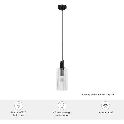 Gatz 1 Light 6 inch Matte Black Mini Pendant Ceiling Light