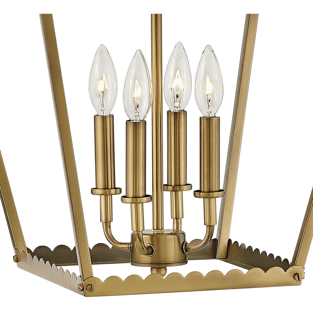 Palma 4 Light 16 inch Heritage Brass Indoor Chandelier Ceiling Light