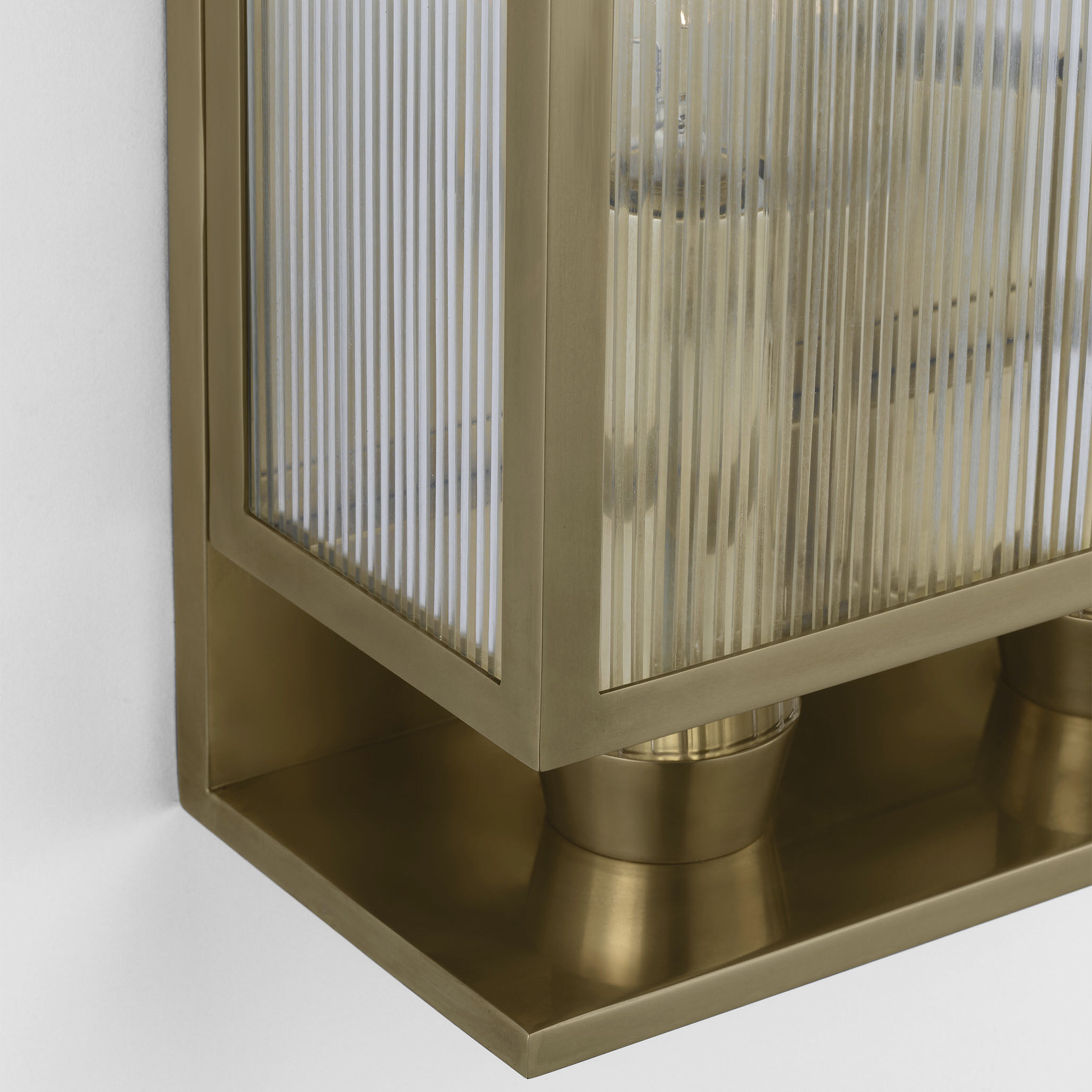 Barbara Barry York LED 10 inch Soft Brass Double Box Sconce Wall Light