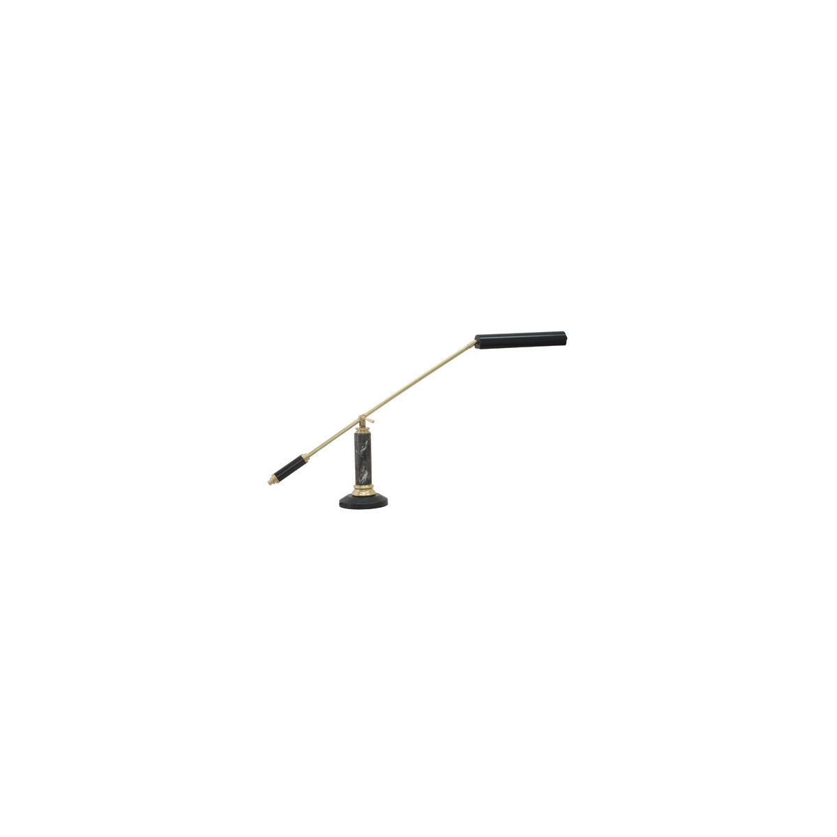 Piano/Desk 21 inch 5 watt Black & Brass Piano/Desk Lamp Portable Light in Black and Brass